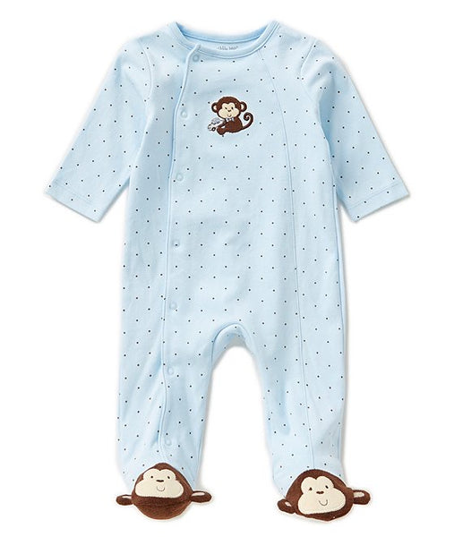Little Monkey Footie with quick change snaps and monkey feet - Little Me