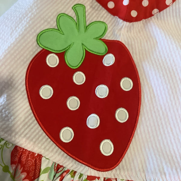Strawberry Applique Dress | Millie Jay