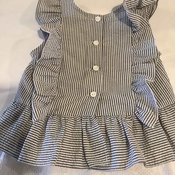 Pinstriped Seersucker Short Set | Bonnie Jean