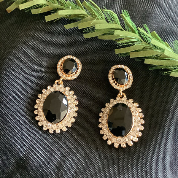 Black & Silver with Gold Earrings
