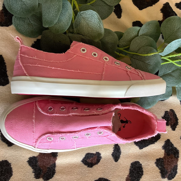 Bubblegum Pink No Lace Sneakers | Corkys Babalu