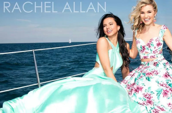 Mint Mermaid Cross Over Dress | Rachel Allan 7593