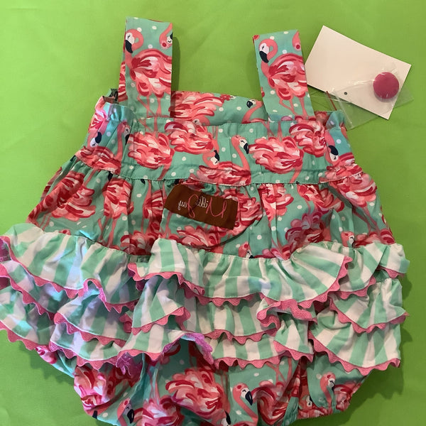 Infant Flamingo Bubble Suit | Millie Jay