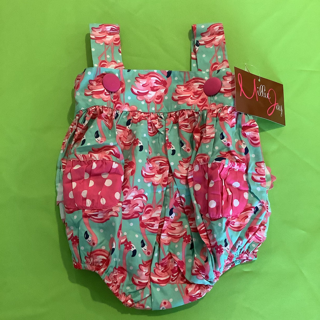 Infant Flamingo Bubble Suit | Millie Jay