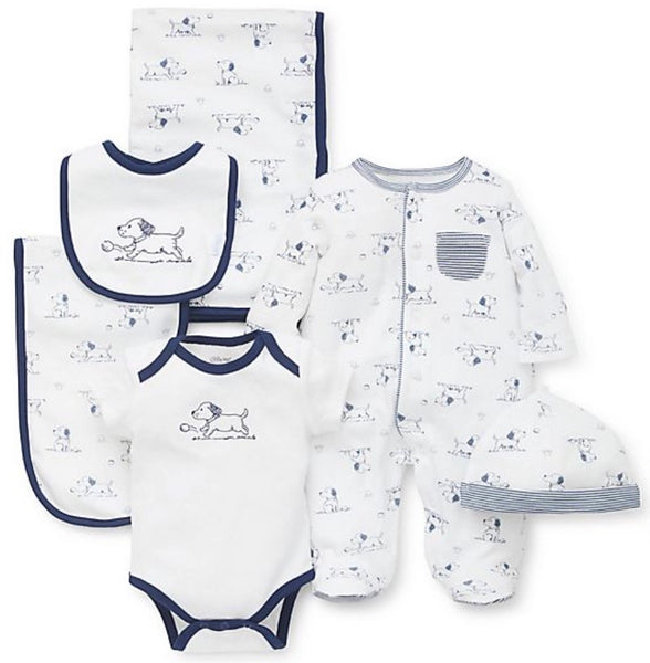Puppy Toile 6 Piece Gift Box Set | Little Me