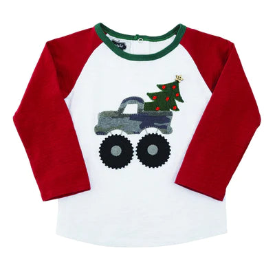 Camo Truck Christmas Tee | Mud Pie