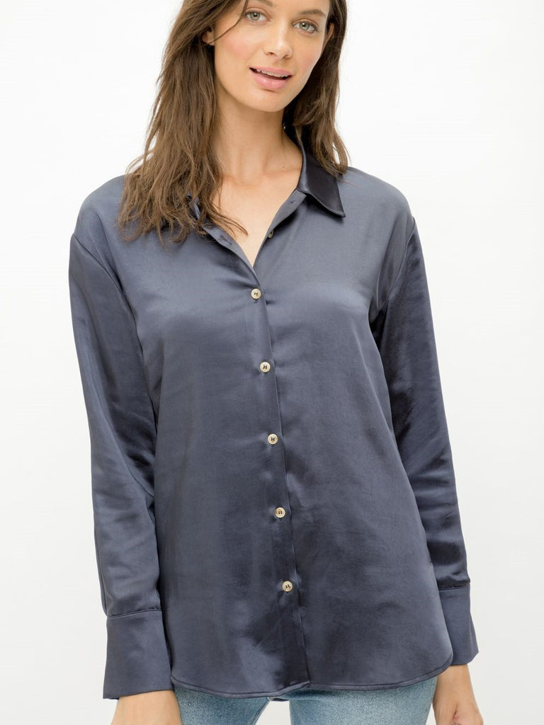 Mystree Silk Button Down Shirt Mystree 19428