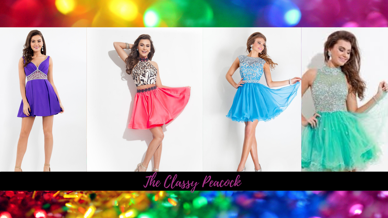 Short formal dresses for Homecoming, Winter formals, spring dances and more available at The Classy Peacock in Bridge City and Nederland Texas