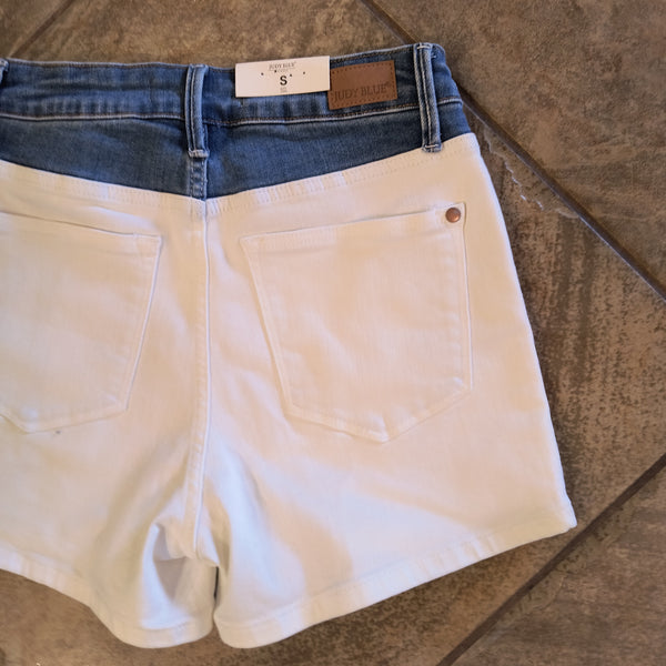 Denim and White Shorts | Judy Blue