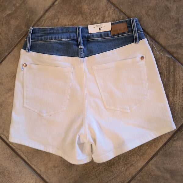 Denim and White Shorts | Judy Blue