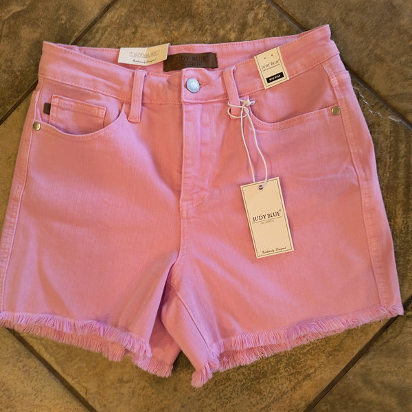 Judy Blue Pink Denim Shorts