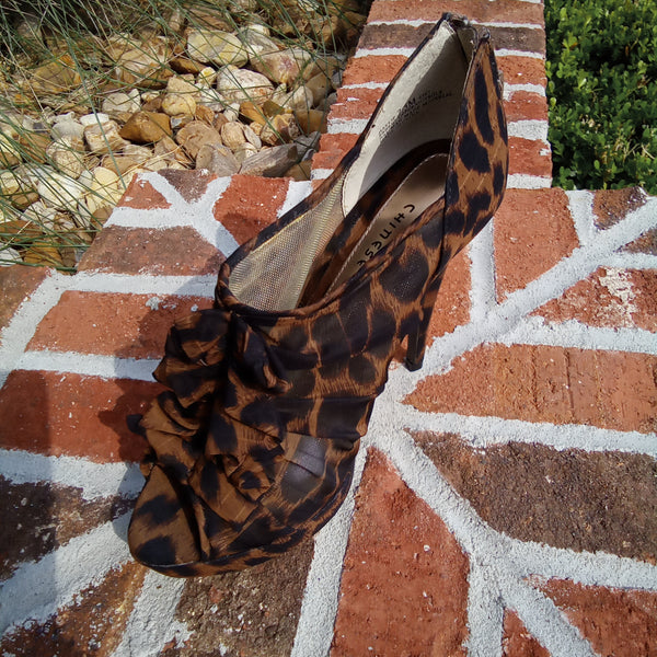 Leopard Platform Zip Back 5" Heels | Chinese Laundry Haylie