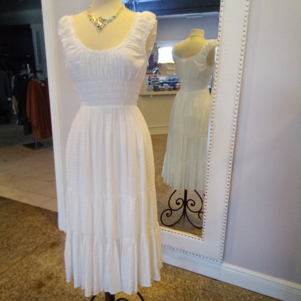 White Tiered Prairie Dress with Pockets | Wishlist