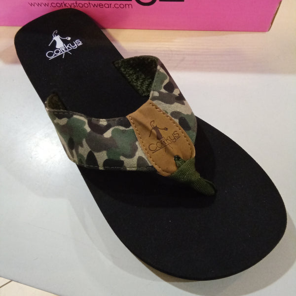 Camo Canvas Flip Flop | Corky's Trail