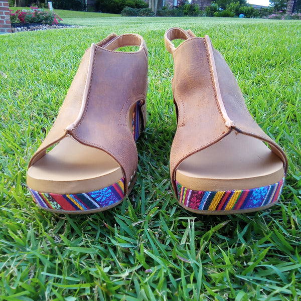 Brown and Multi Colored Wedges | Very G - Freedom