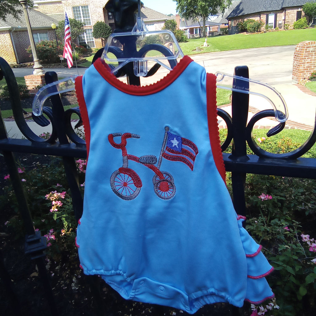 Patriotic Girls Tricycle Body Suit | Sibling Set | Three Sisters