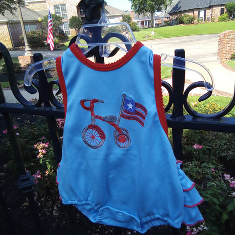 Patriotic Girls Tricycle Body Suit | Sibling Set | Three Sisters