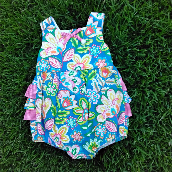 Bright Floral Bubble Suit | Last One | Bonnie Baby