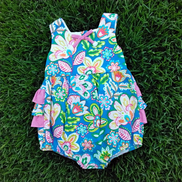 Bright Floral Bubble Suit | Last One | Bonnie Baby