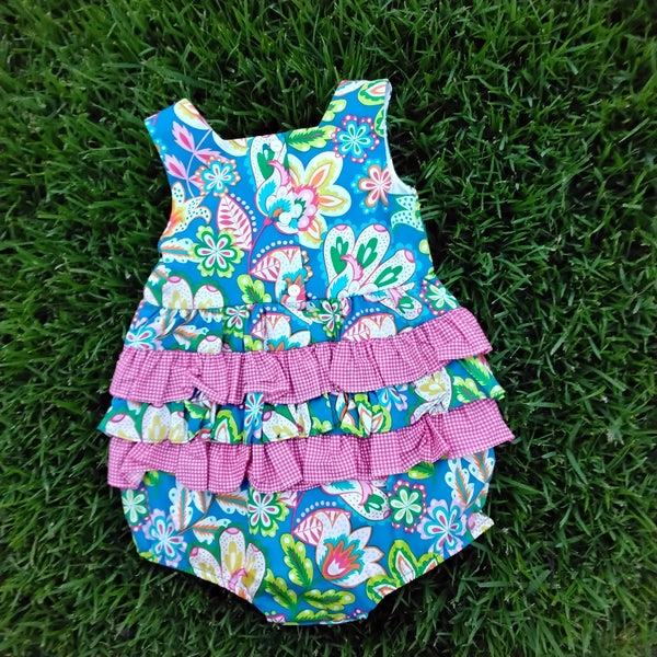 Bright Floral Bubble Suit | Last One | Bonnie Baby