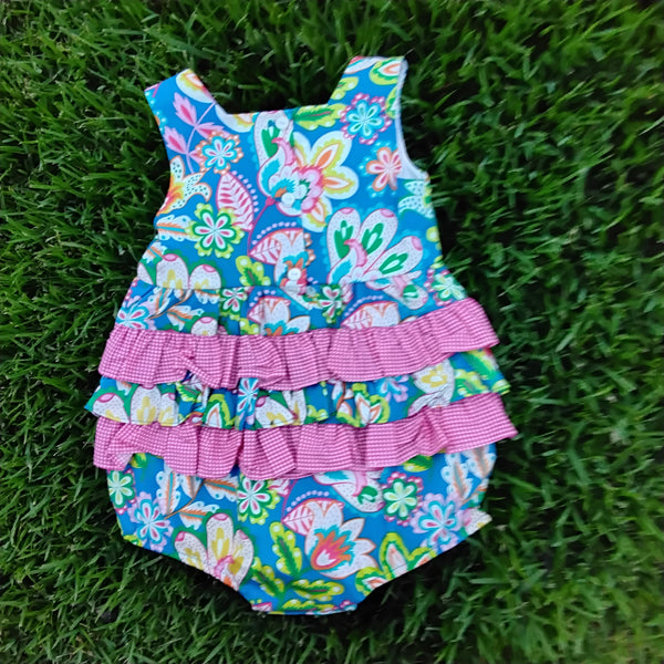 Bright Floral Bubble Suit | Last One | Bonnie Baby