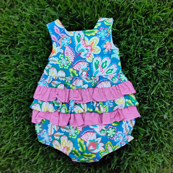 Bright Floral Bubble Suit | Last One | Bonnie Baby