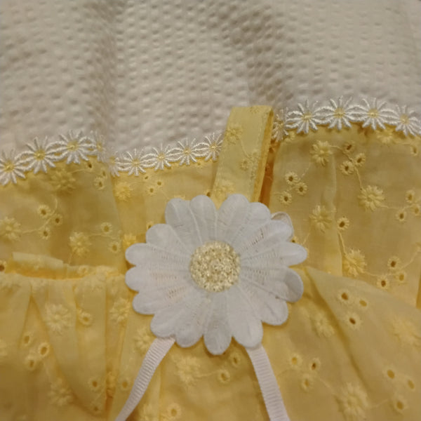 Bright Yellow & White Sundress  | Bonnie Jean