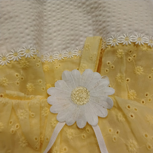 Bright Yellow & White Sundress  | Bonnie Jean