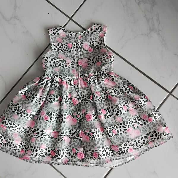 Pink Rose Stripe Toddler Party Dress | Bonnie Jean