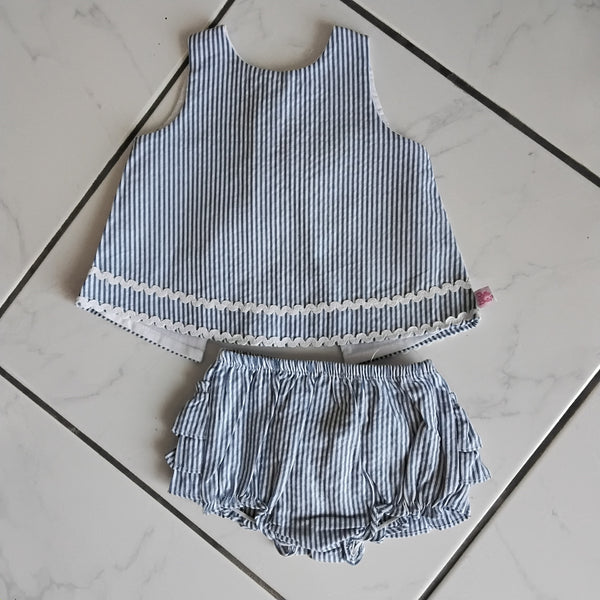 Pinstripe Ruffled Bloomers | Ruffle Butts