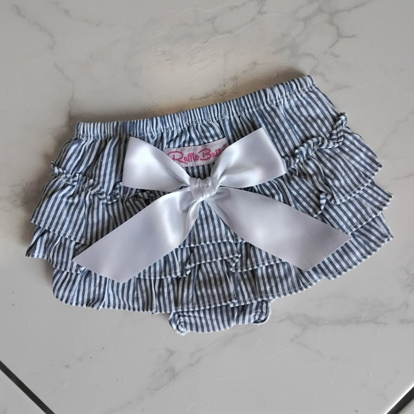 Pinstripe Ruffled Bloomers | Ruffle Butts