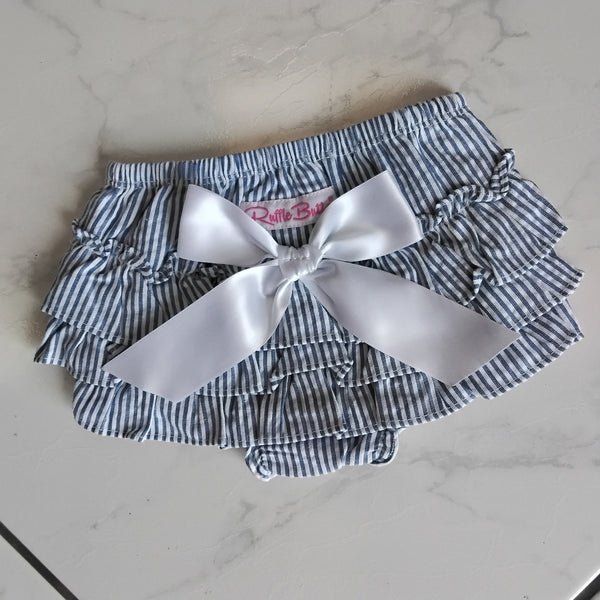 Pinstripe Ruffled Bloomers | Ruffle Butts