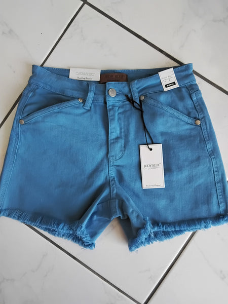 Blue Frayed Hem Shorts | Judy Blue