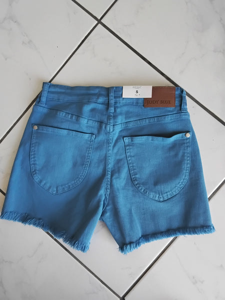 Blue Frayed Hem Shorts | Judy Blue