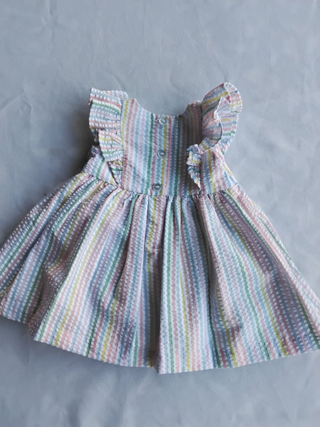 Smocked Seersucker Dress | Bonnie Baby