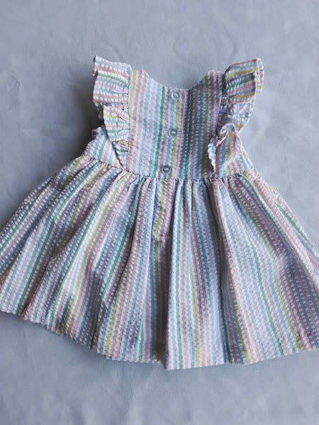 Smocked Seersucker Dress | Bonnie Baby