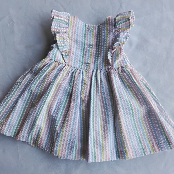 Smocked Seersucker Dress | Bonnie Baby