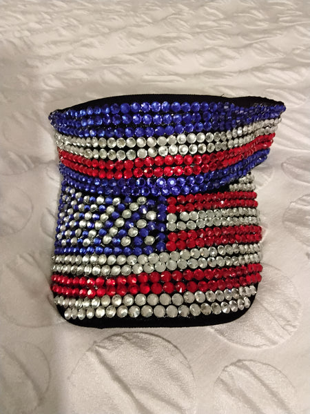 Patriotic Crystal Visor Hat