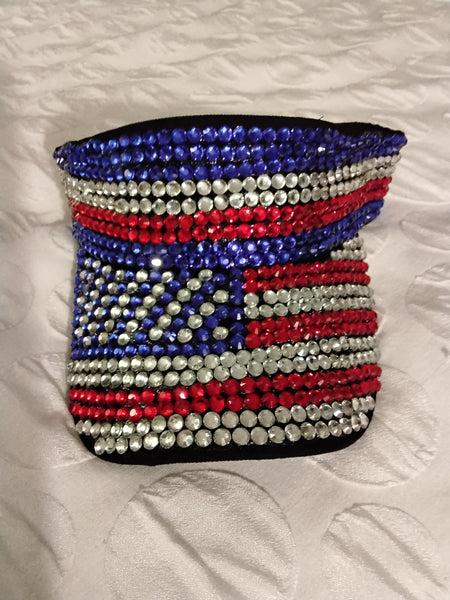 Patriotic Crystal Visor Hat