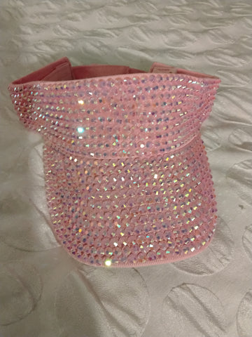 Pink Crystal Visor Hat