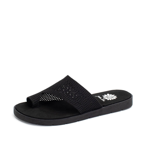 Yellow Box Toe Sandal Black