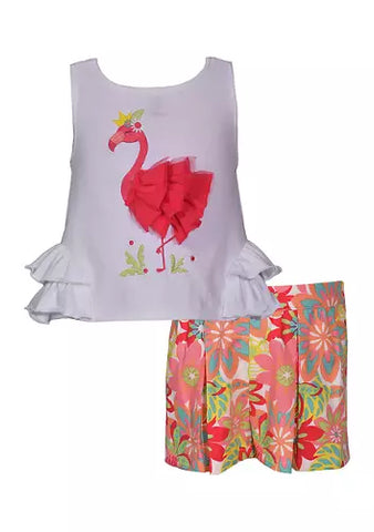 Toddler Flamingo Short Set