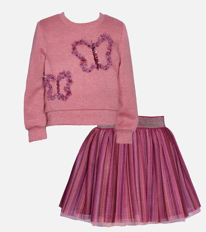 Butterfly Two Piece Skirt Set | Bonnie Jean