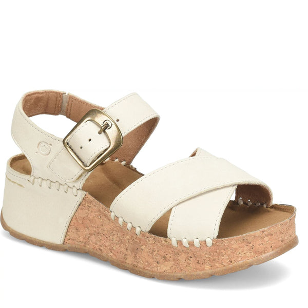 Ivory Wedge Sandal | Born Kaiya