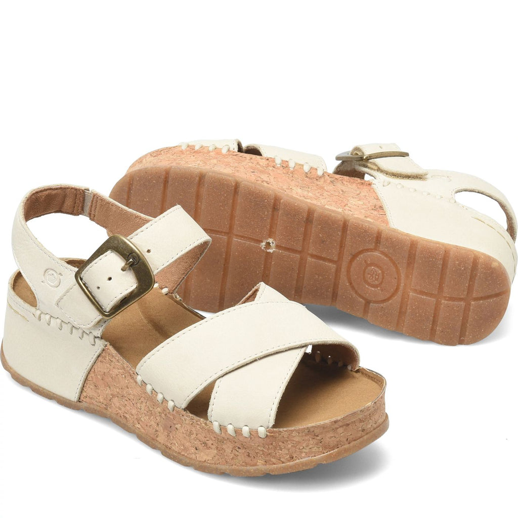 Ivory Wedge Sandal | Born Kaiya