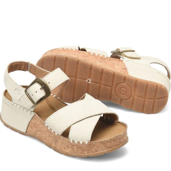 Ivory Wedge Sandal | Born Kaiya