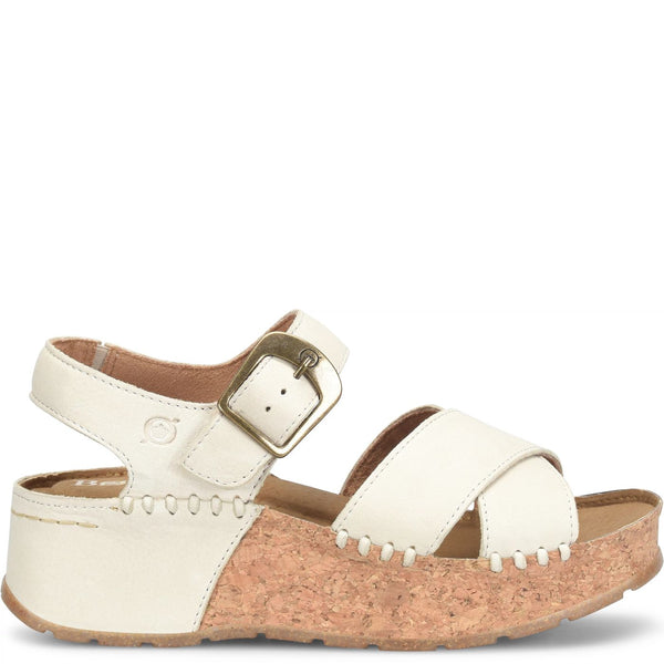 Ivory Wedge Sandal | Born Kaiya