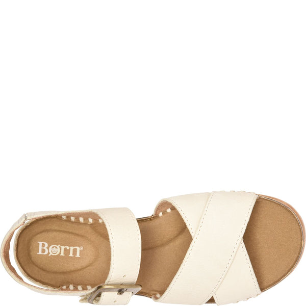 Ivory Wedge Sandal | Born Kaiya
