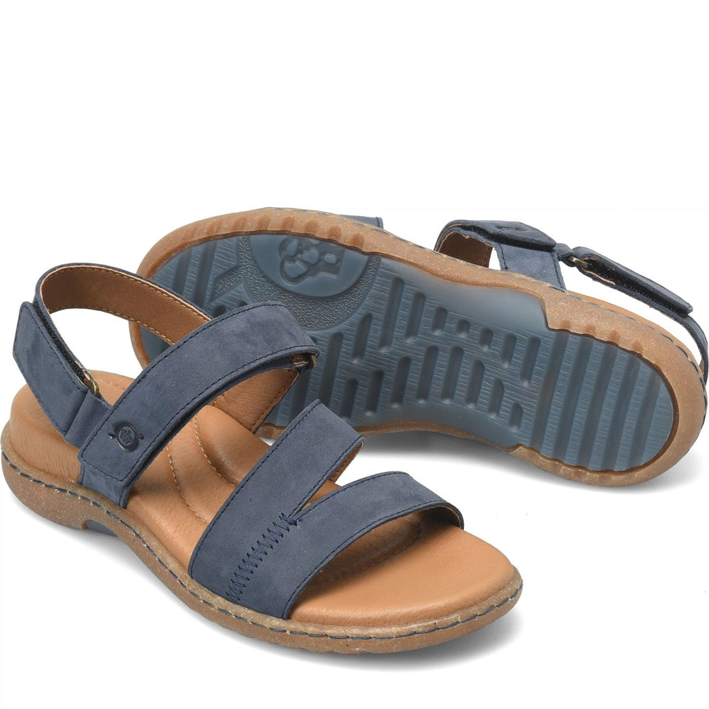 Navy Blue Nubuck Comfort Sandal |Born Seak