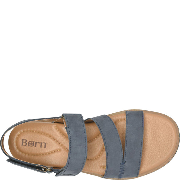Navy Blue Nubuck Comfort Sandal |Born Seak